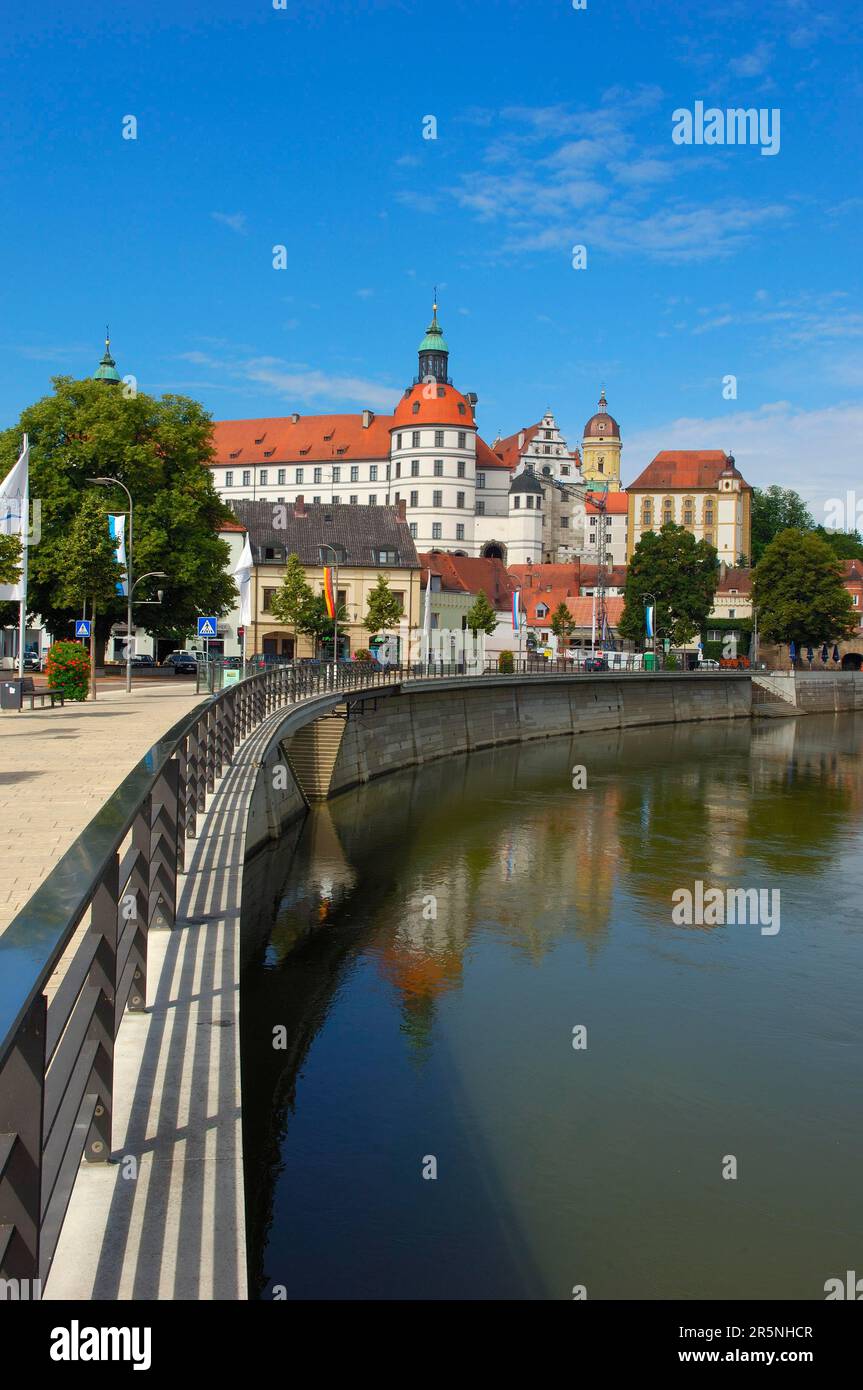 Neuburg an der Donau, Schloss Neuburg, Schloss Neuburg, Donau, Oberbayern, Bayern, Deutschland Stockfoto