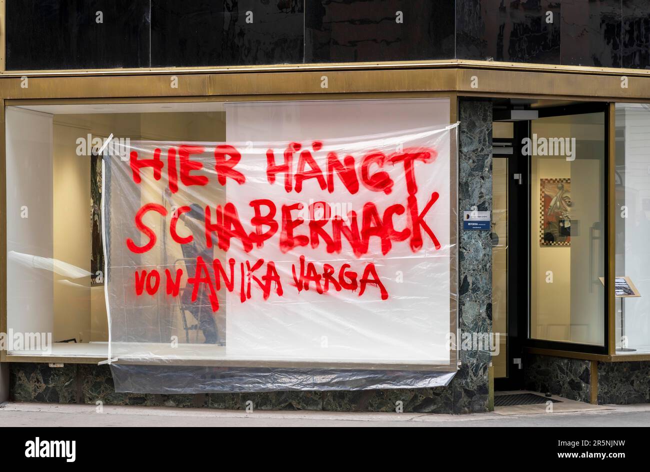 Poster am Schaufenster, Kunstgewerbe, Wien, Österreich, Europa Stockfoto