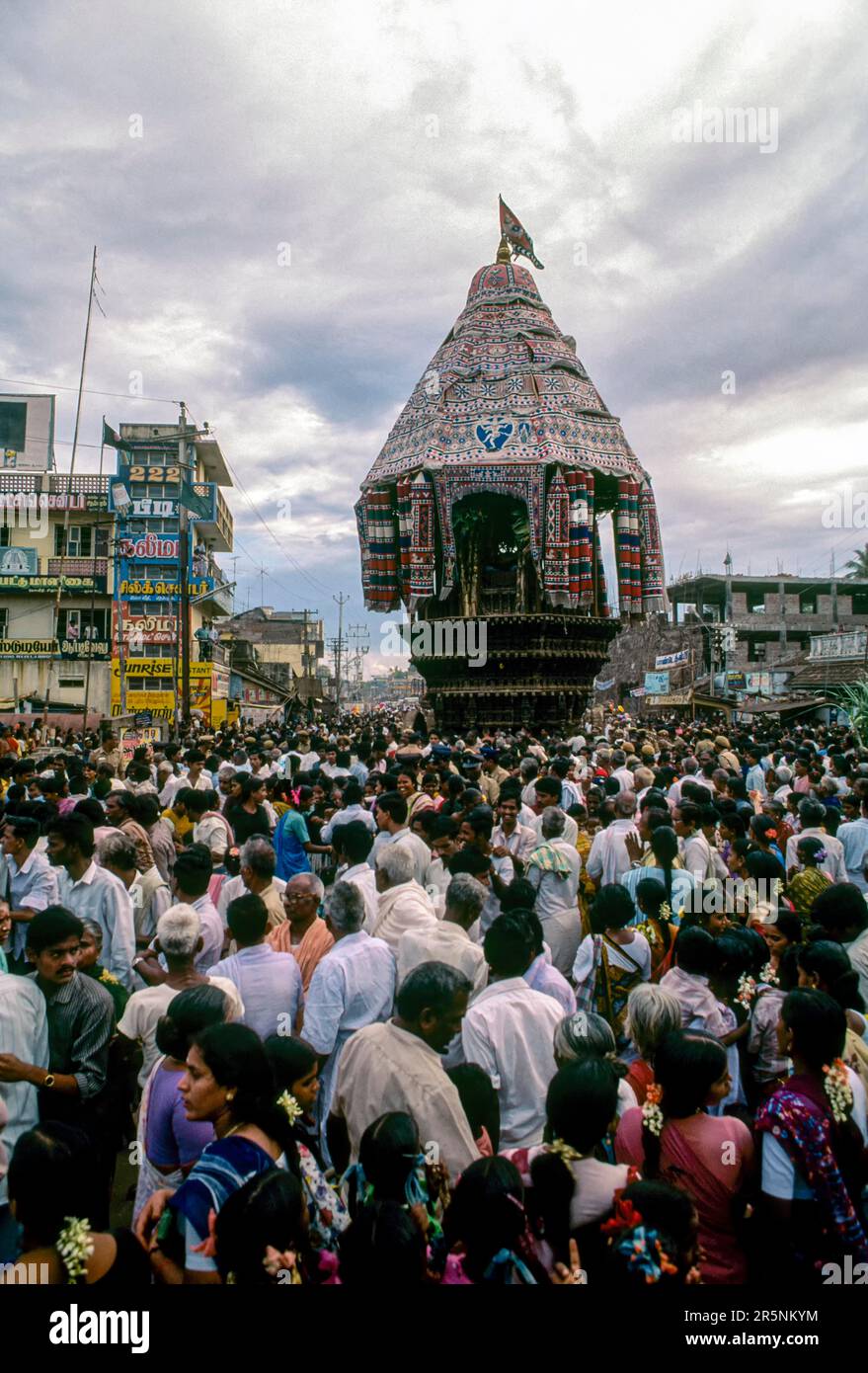 Wagenfestival während Arudra Dharsan in Chidambaram, Tamil Nadu, Südindien, Indien, Asien Stockfoto