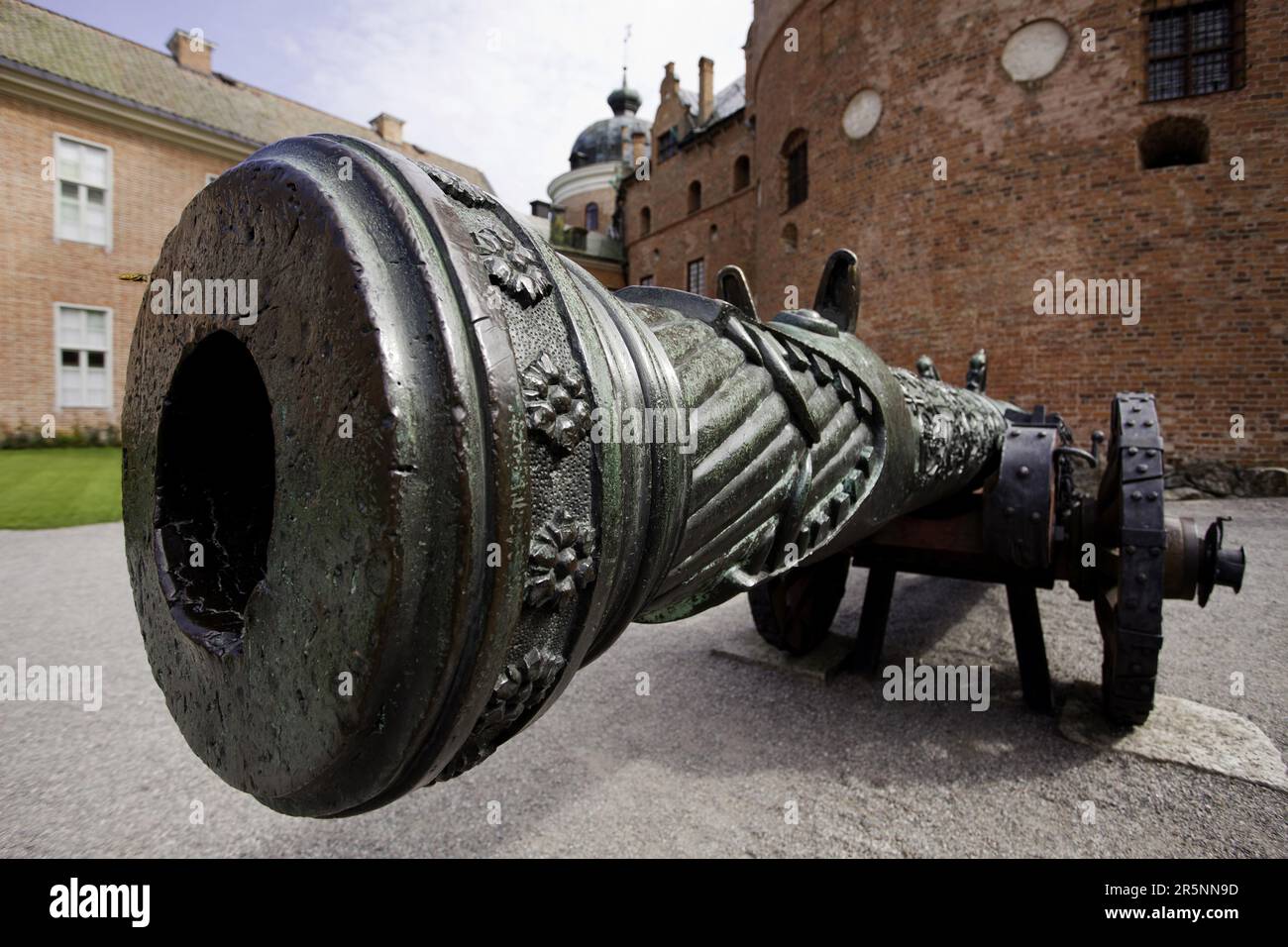 Alte Kanone, Schloss Gripsholm, Mariefred, Schweden Stockfoto