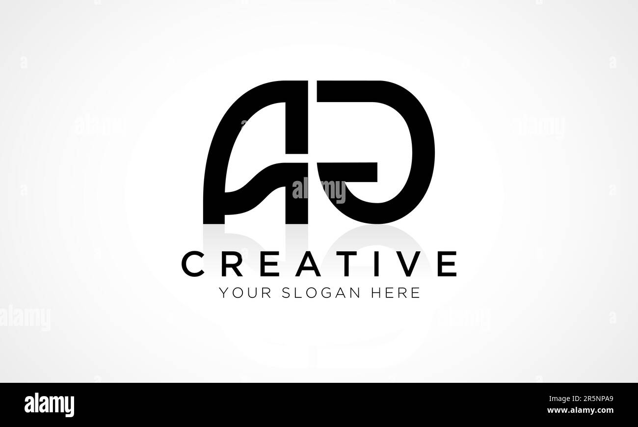Vektorvorlage für AG Letter-Logo-Design. Buchstabenanfang AG Logo-Design mit glänzender Reflexion – Geschäftsdarstellung. Stock Vektor