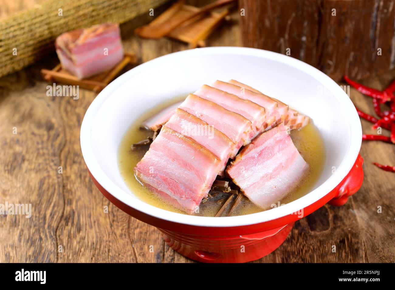 Gedünstetes Schweinefleisch (geräuchertes Schweinefleisch) Stockfoto