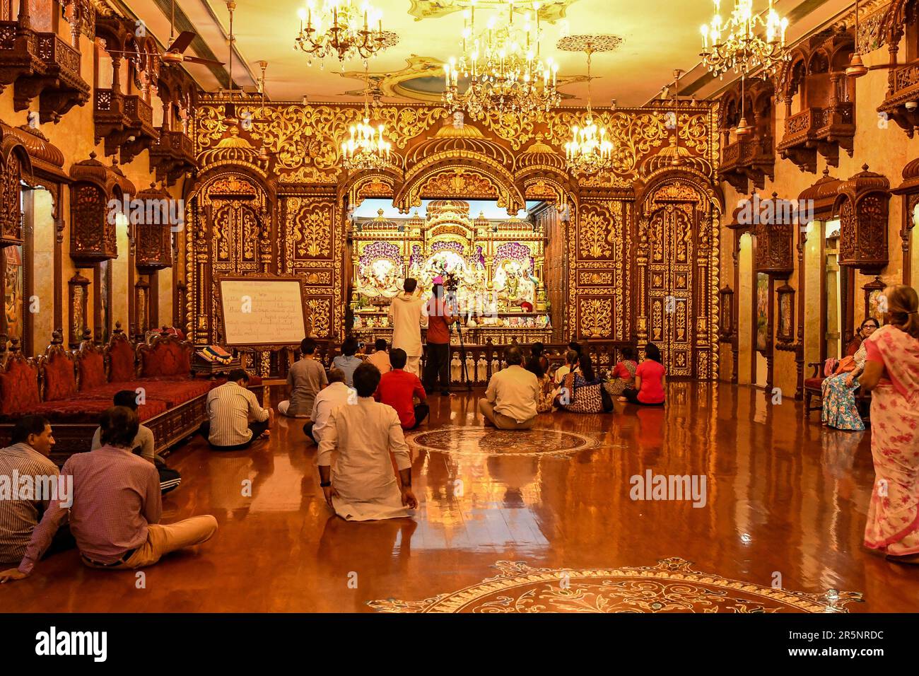 Spirituelle Praxis in Mumbai, Indien Stockfoto