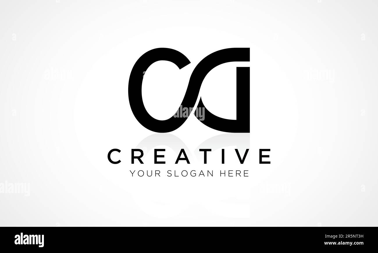 Vektorvorlage für Logo-Design mit CD-Letter. CD-Logo mit Buchstabe und glänzender Reflexion – Geschäftsabbildung. Stock Vektor