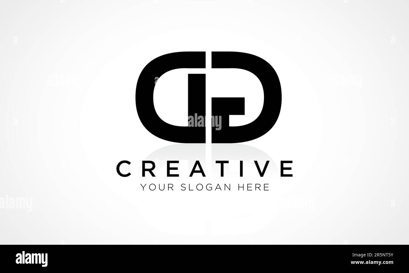 DG Letter Logo Design Vector Template. Buchstabe Anfangsbuchstabe DG-Logo-Design mit glänzender Reflexion – Geschäftsabbildung. Stock Vektor