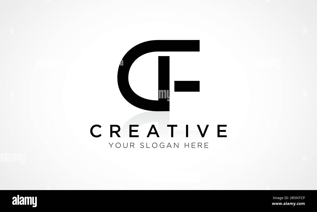 DF Letter Logo Design Vector Template. Buchstabenanfang DF-Logo-Design mit glänzender Reflexion – Geschäftsabbildung. Stock Vektor