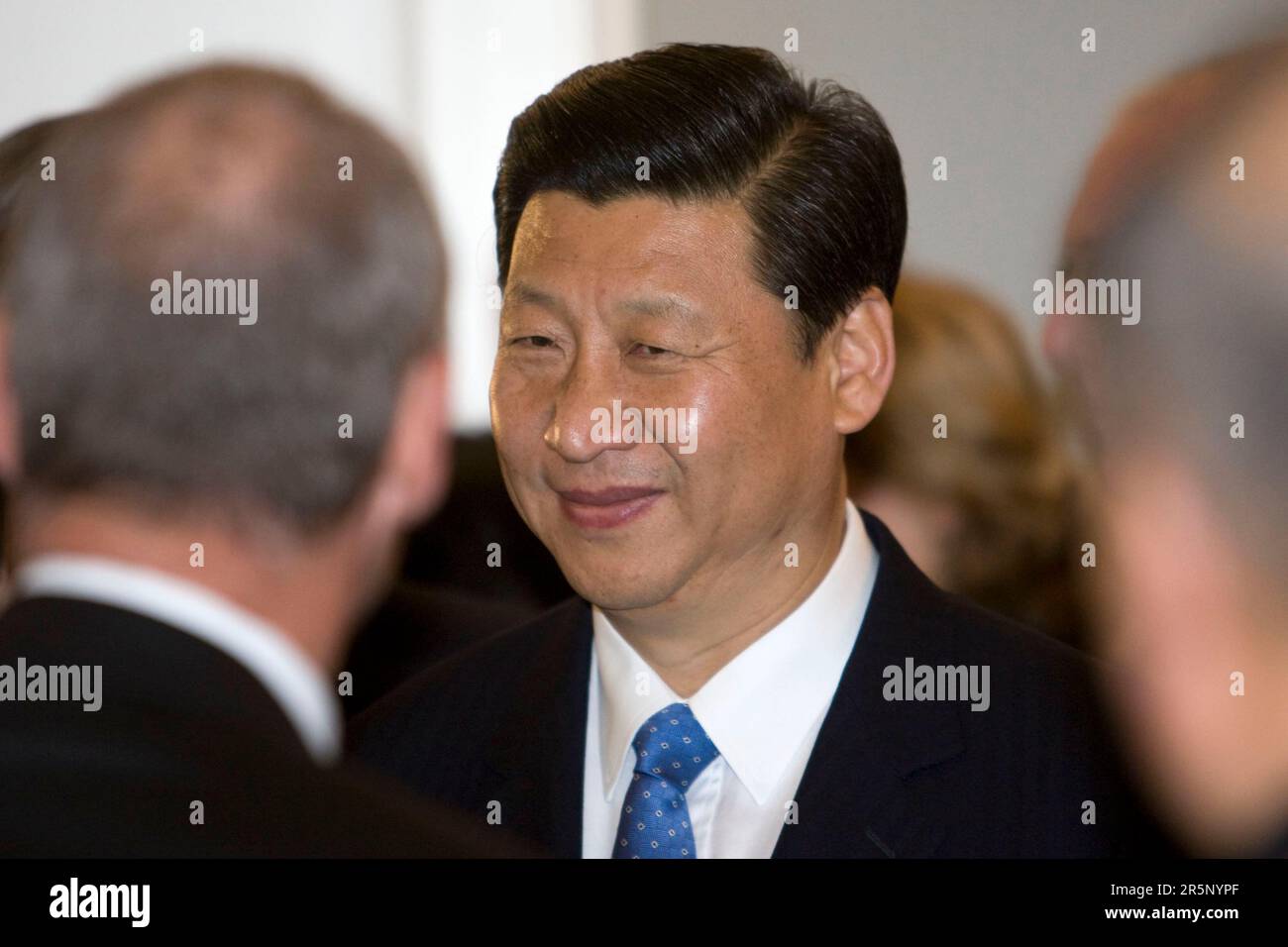 Neuseeländischer Premierminister John Key mit seiner Exzellenz Xi Jinping Vizepräsident der Volksrepublik China Stockfoto