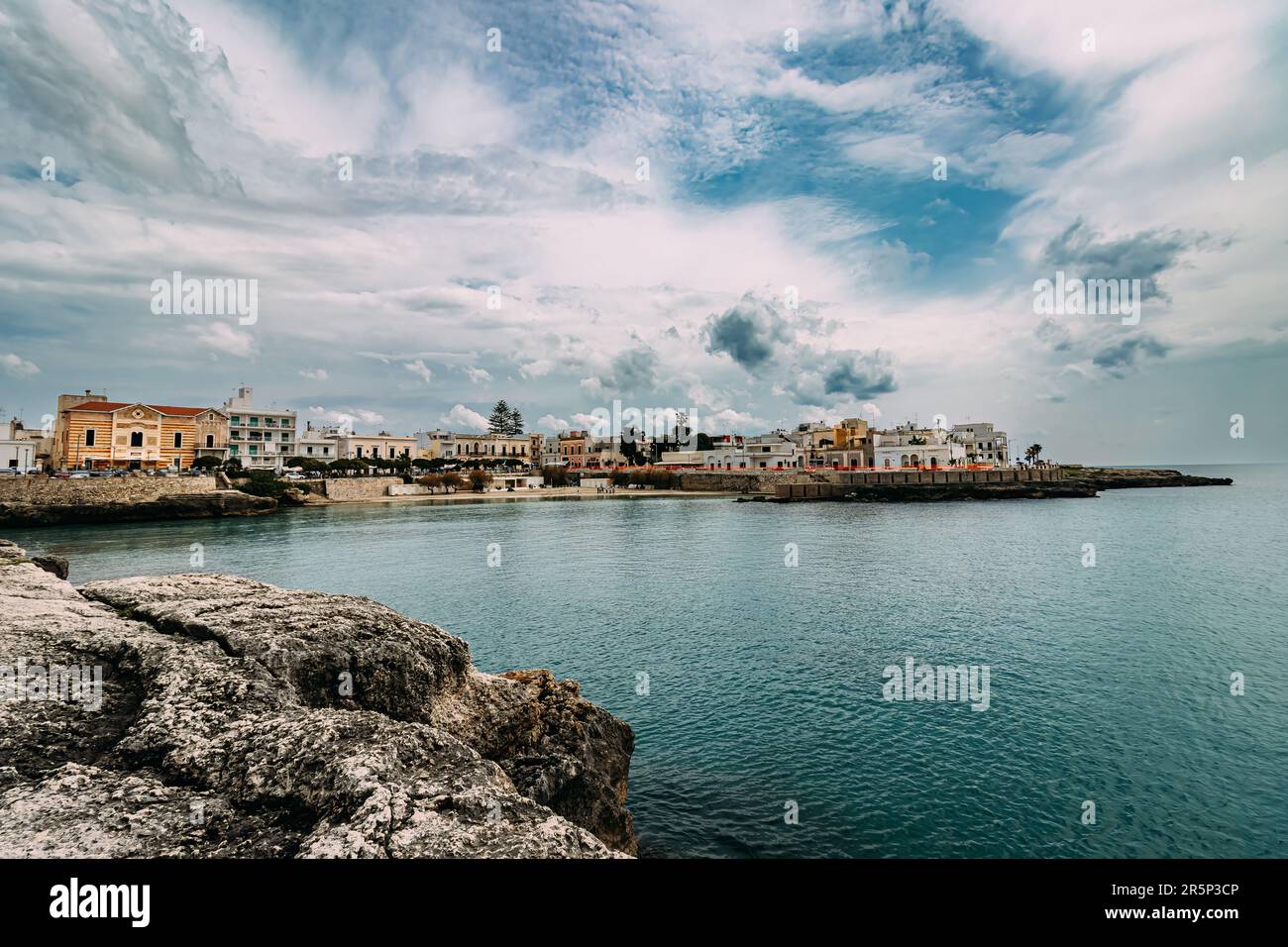 Splendida Località balneare sulla costa ionica salentina, Santa Caterina. Borgo, Stute e paesaggi, Salento, Apulien, Italien Stockfoto