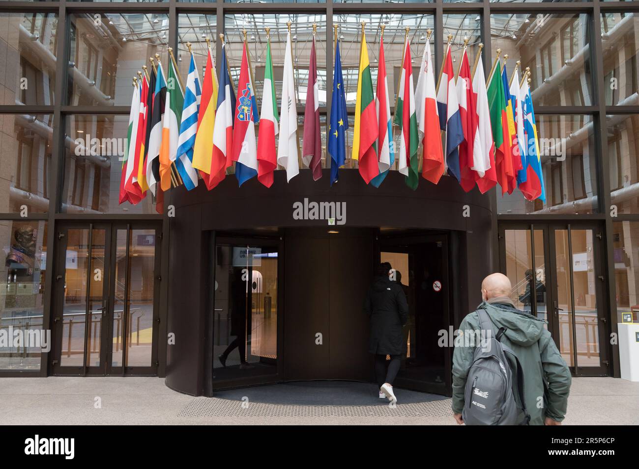 Justus Lipsius-Gebäude des Rates der Europäischen Union im Europaviertel in Brüssel, Belgien © Wojciech Strozyk / Alamy Stock Photo *** Lokale Obergrenze Stockfoto