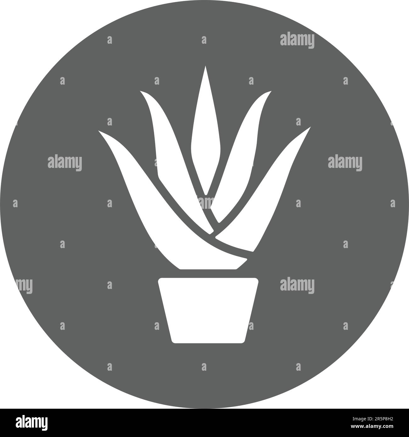 Aloe, Vera, Pflanzensymbol. Einfache Vektordarstellung für Web-, Druck-, Grafik- oder kommerzielle Zwecke. Stock Vektor