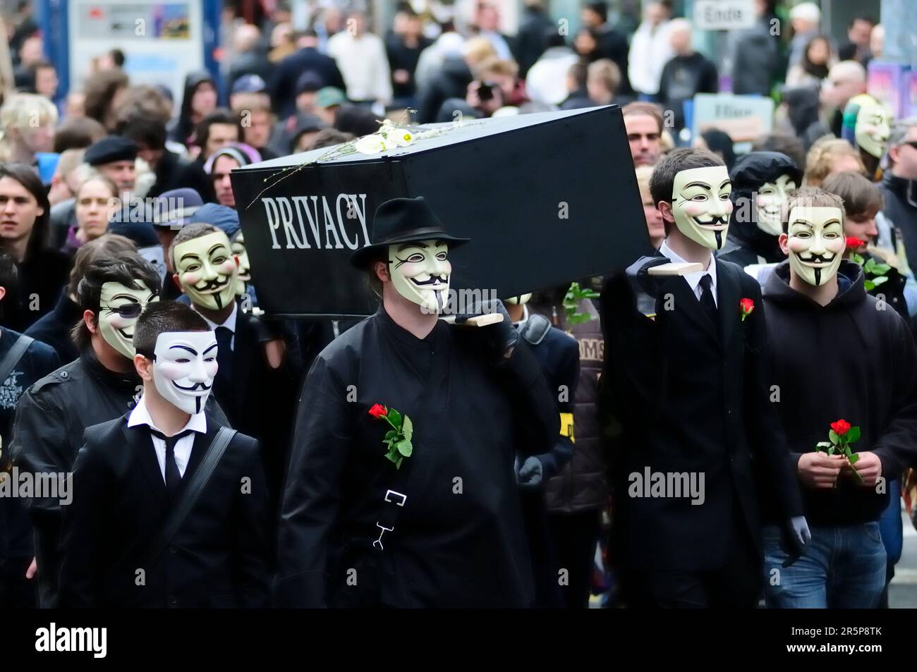 Wien, Österreich. 31. März 2012. Demonstration gegen Datenspeicherung in Wien Stockfoto