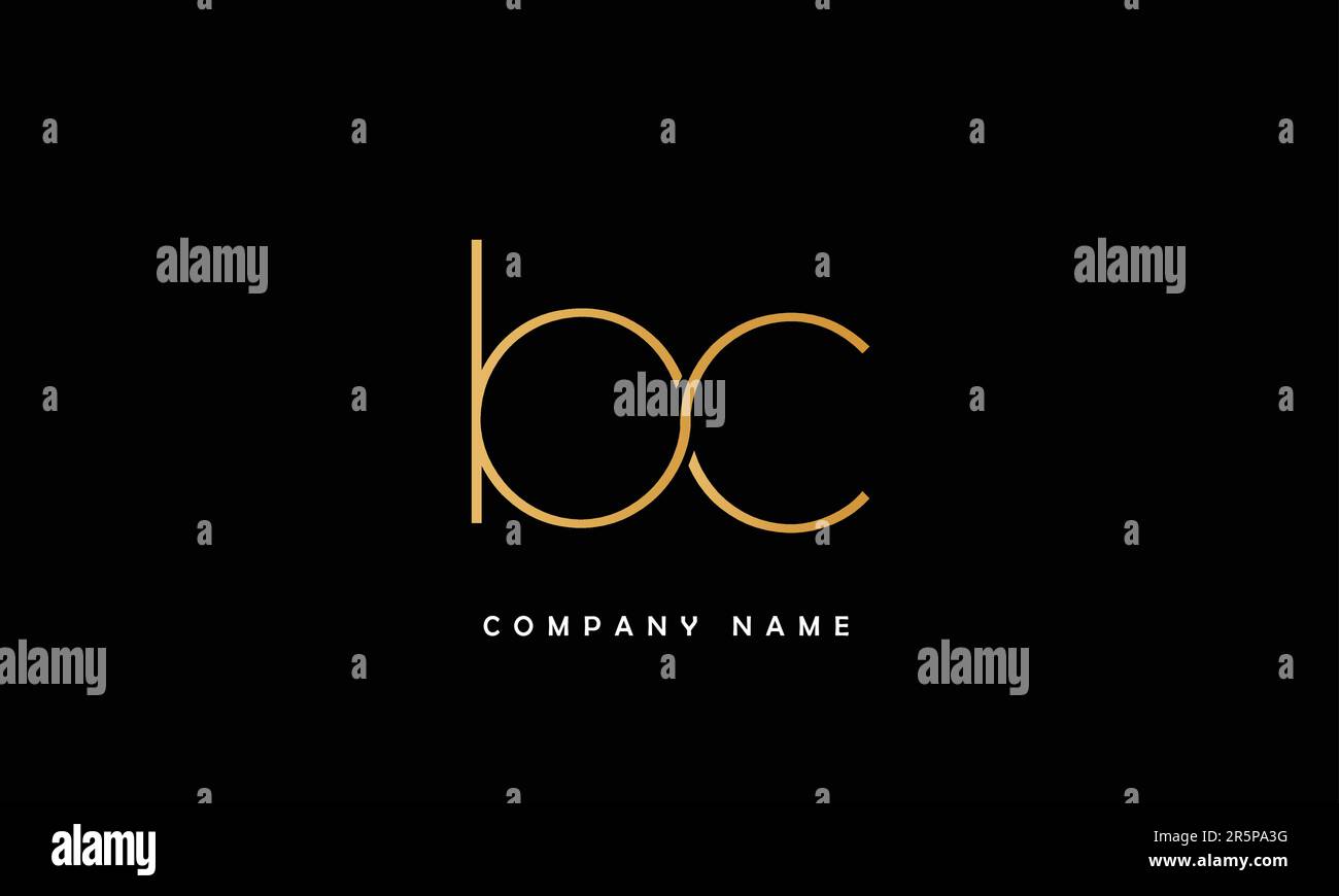 bc, cb Monogramm mit abstrakten Buchstaben und Logo Stock Vektor