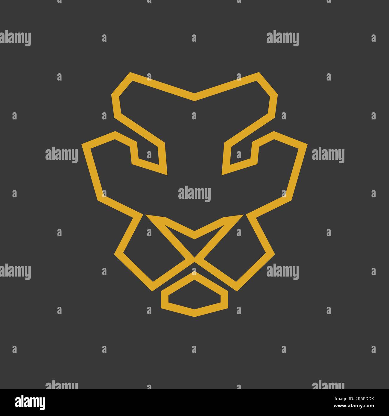 Design Mit Löwenkopf-Logo Stock Vektor