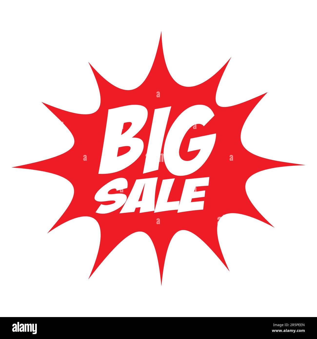 Großer Verkauf im Comic-Splash-Symbol Stock Vektor