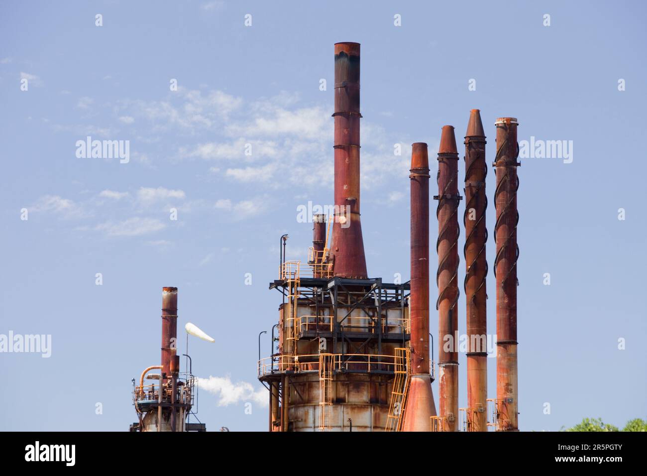 Die Caltex-Öl-Raffinerie in der Umgebung von Sydney, Australien. Stockfoto