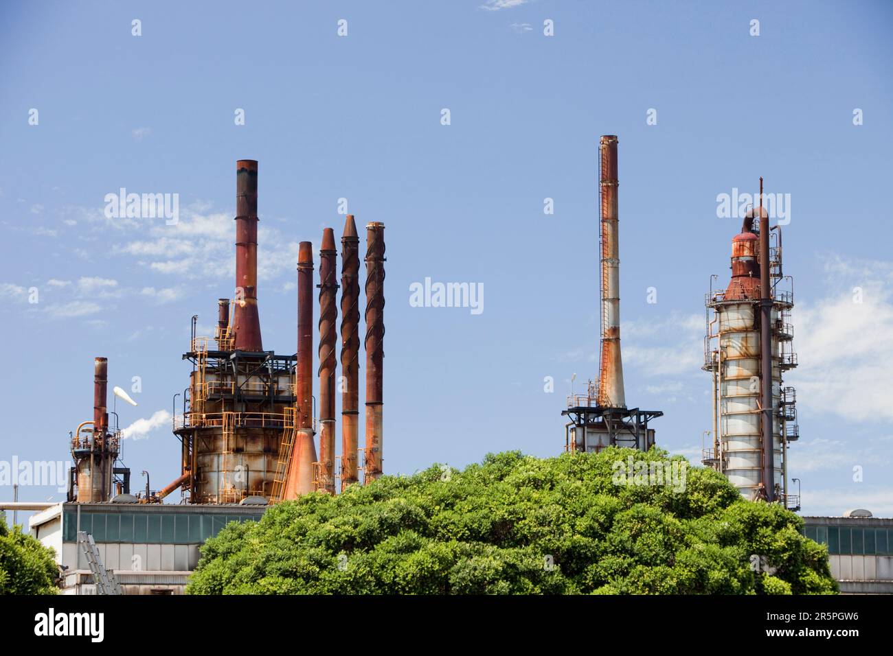 Die Caltex-Öl-Raffinerie in der Umgebung von Sydney, Australien. Stockfoto