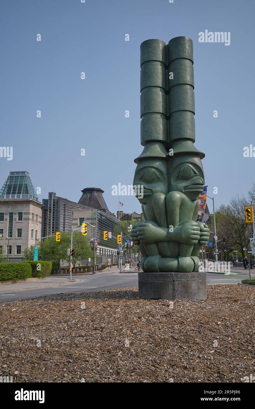 Die drei Wachmänner, Sussex Drive, Ottawa, ON, Kanada Stockfoto