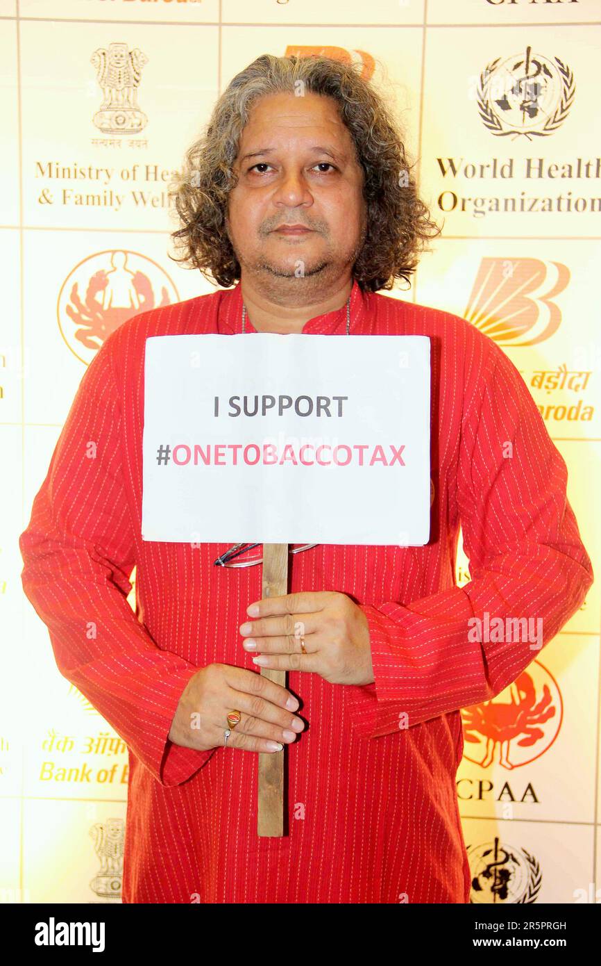 Amole Gupte, indischer Drehbuchautor, Schauspieler, Regisseur, No to Tobacco Campaign, Mumbai, Indien, 30. Mai 2017 Stockfoto