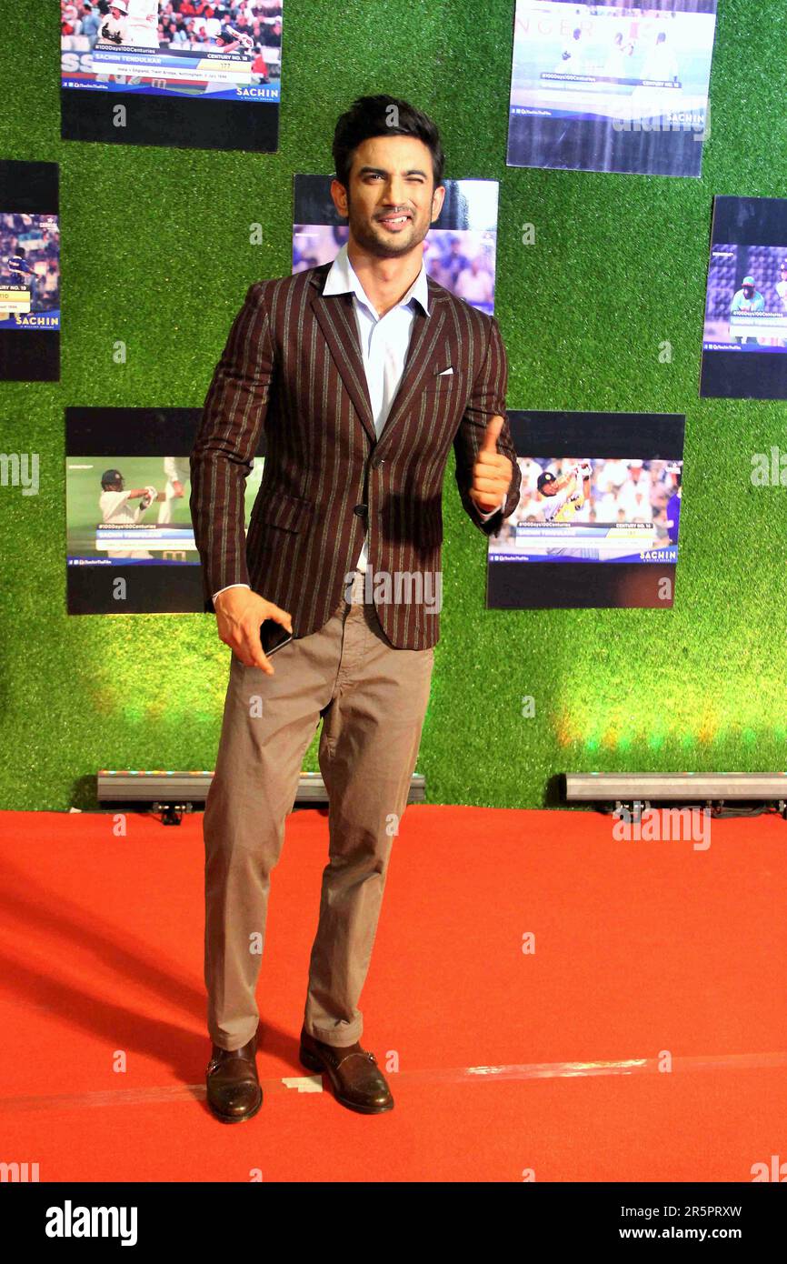 Sushant Singh Rajput, indischer Schauspieler, roter Teppich, Sachin: A Billion Dreams, Mumbai, Indien, 24. Mai 2017 Stockfoto