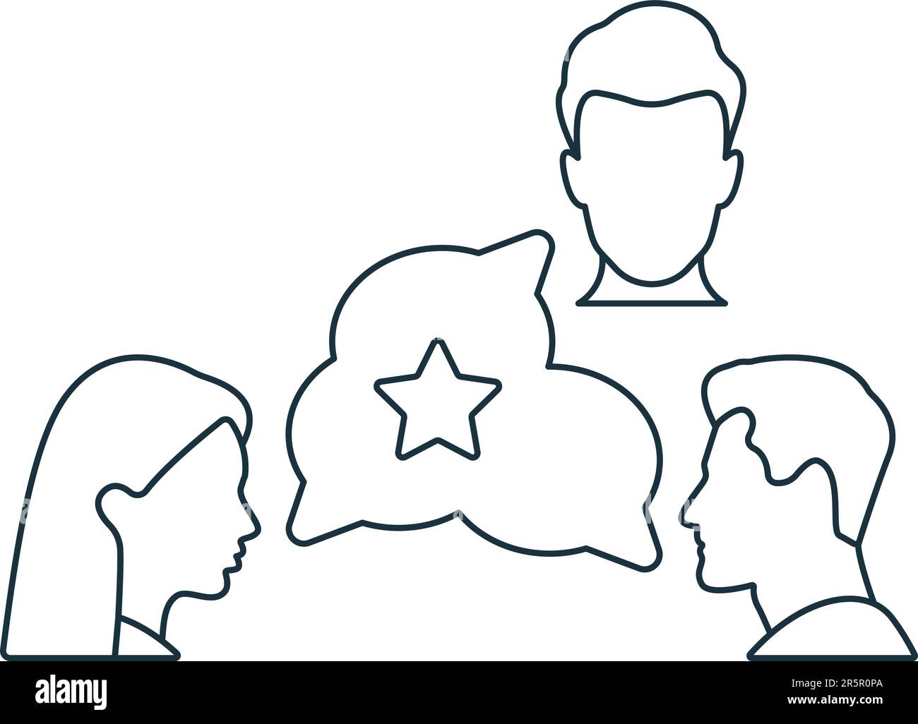 Symbol für Überlegungen. Monochromes einfaches Zeichen aus der Sprachsammlung. Symbol für Überlegungen für Logo, Vorlagen, Webdesign und Infografiken. Stock Vektor