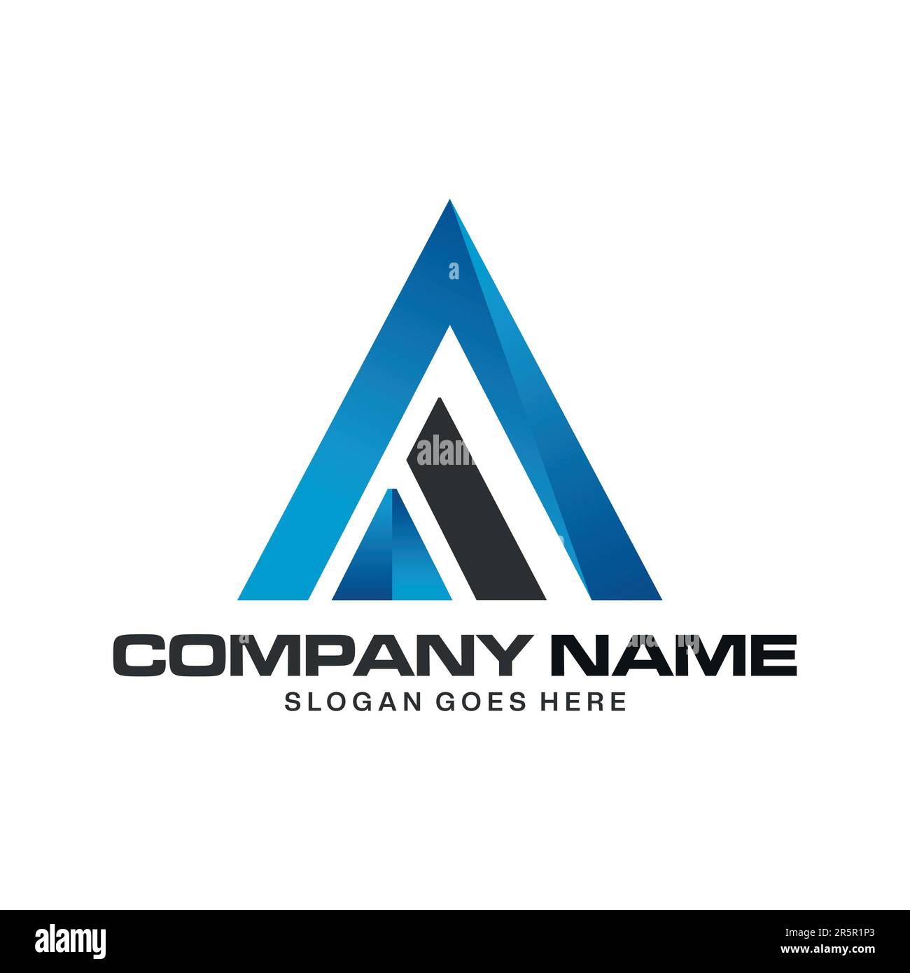 Minimalistischer Buchstabe Ein Logo-Konzept Stock Vektor