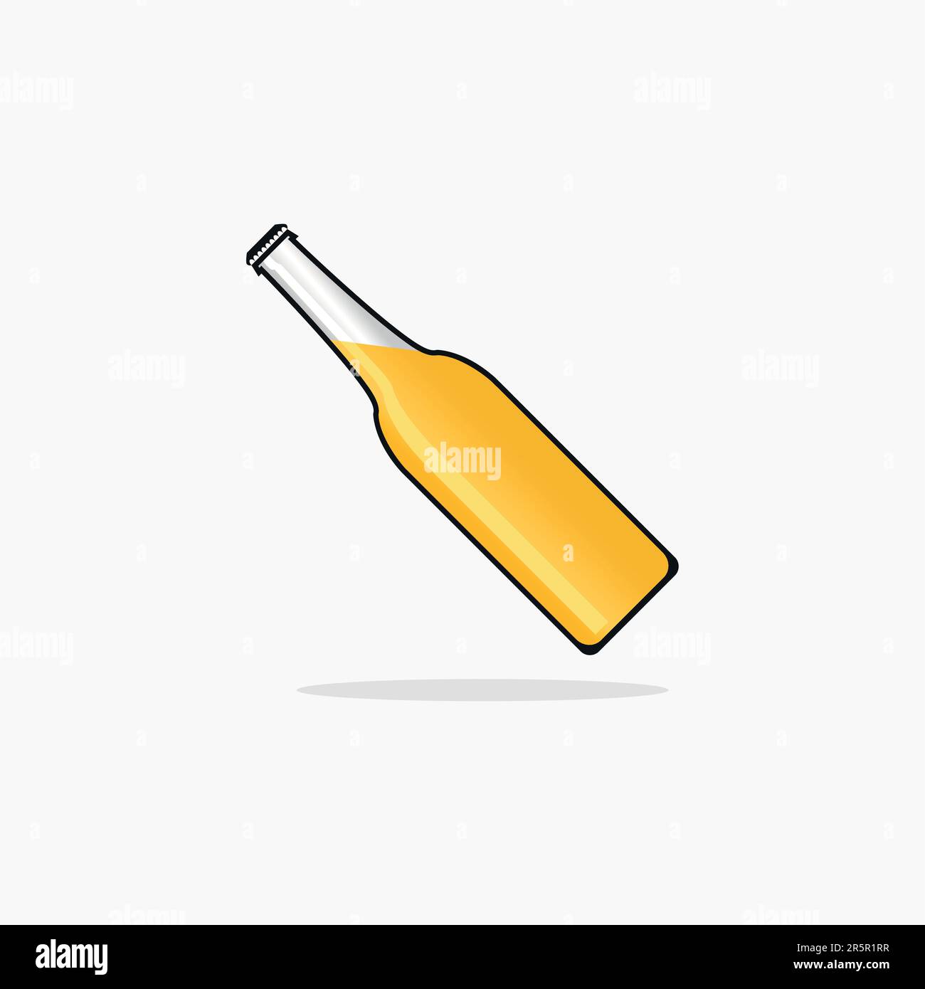 Bierflasche Auf Weißem Hintergrund Isoliert Stock Vektor