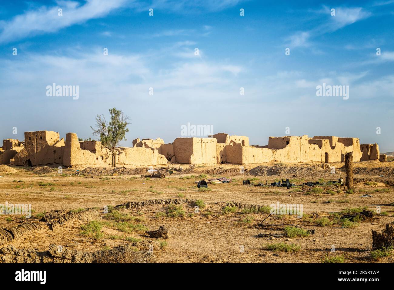 Alte Ruinen - Muzahmiyah Stockfoto