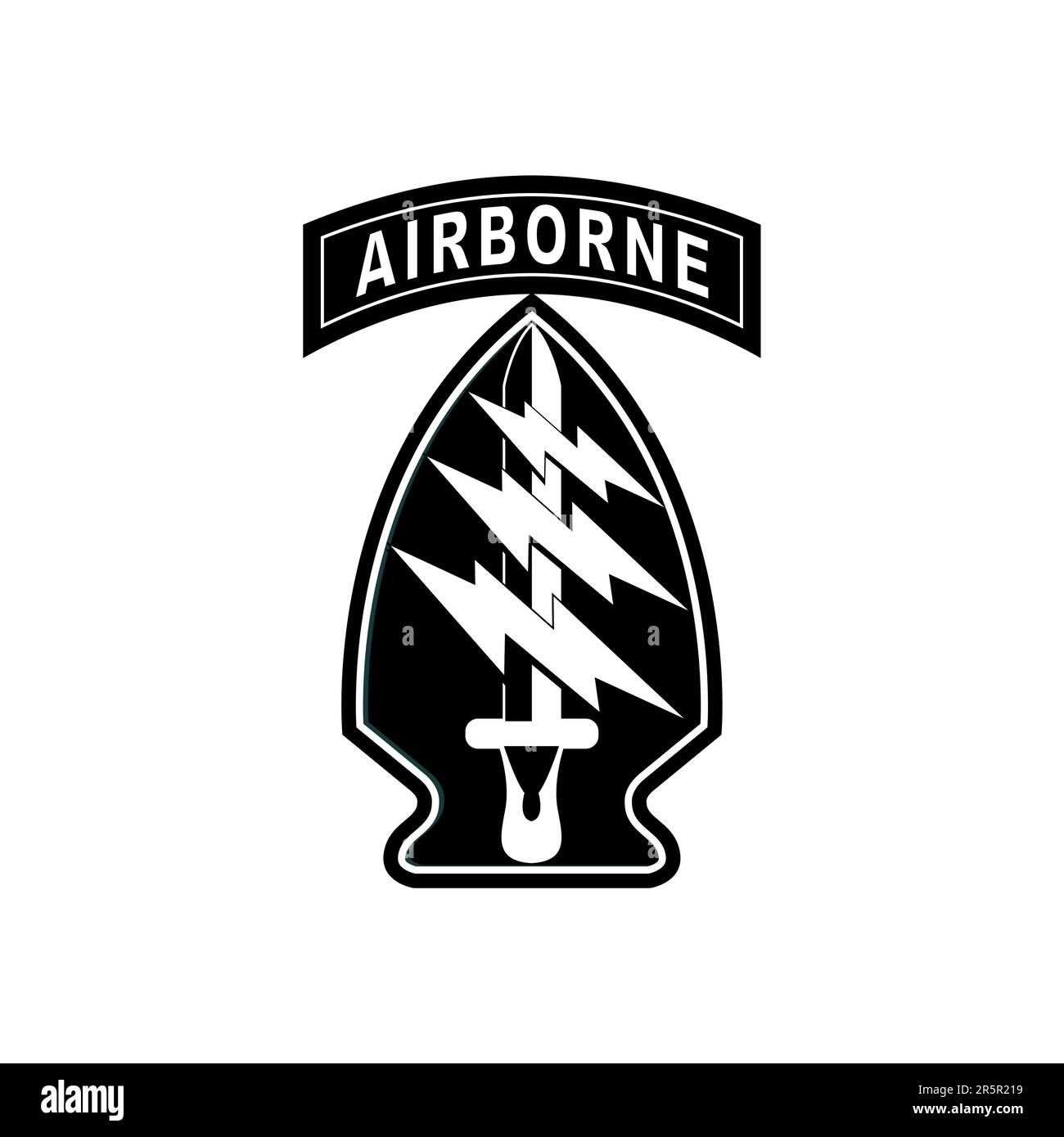 Emblem der US Army Special Forces Groups Green Berets. De Oppresso Liber Stock Vektor