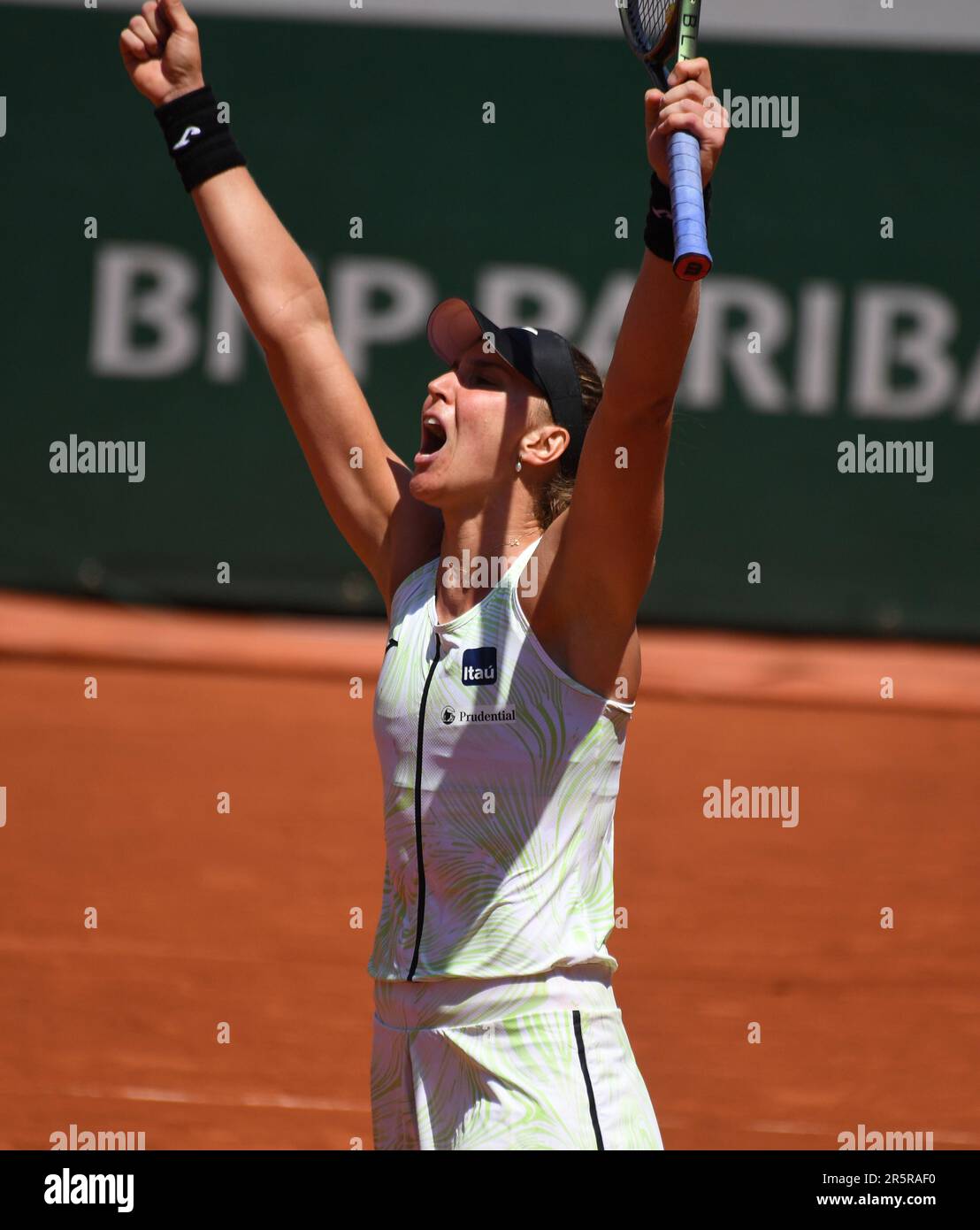 Paris, Frankreich. 05. Juni 2023. Roland Garros Paris French Open 2023 Tag 9 05/06/2023 Beatriz Haddad Maia (BRA) vierte Runde Spiel Guthaben: Roger Parker/Alamy Live News Stockfoto