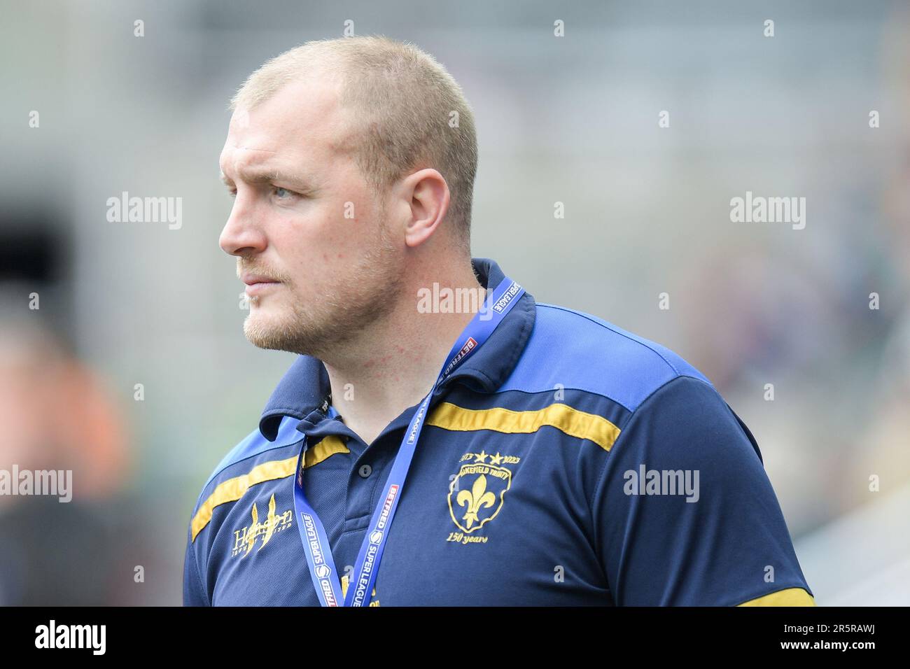 Newcastle, England - 4. Juni 2023 - Cheftrainer von Wakefield Trinity Mark Applegarth. Rugby League Magic Weekend, Wakefield Trinity gegen Leigh Leopards im St. James Park, Newcastle, Großbritannien Stockfoto