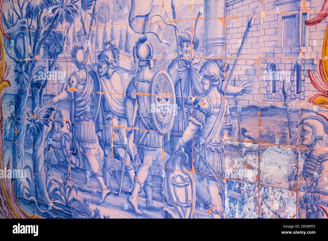 Portugal, Region Alentejo, Vila Vicosa, Kapelle mit Asulejos, Etappen des Kreuzes Vila Vicosa oder Via Sacra de Vila Vicosa Stockfoto