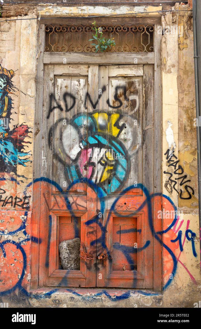 Graffiti Valencia Spanien Stockfoto