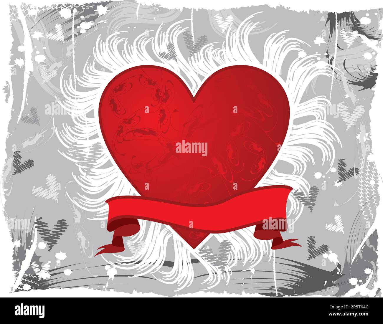 Valentinstag Grunge Hintergrund, Vektordarstellung Stock Vektor