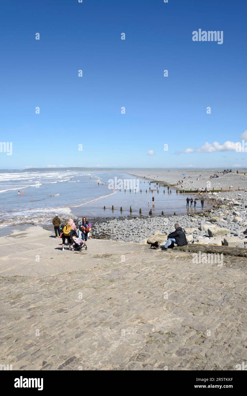 Der Strand von Westward Ho!, Devon, England, Großbritannien Stockfoto