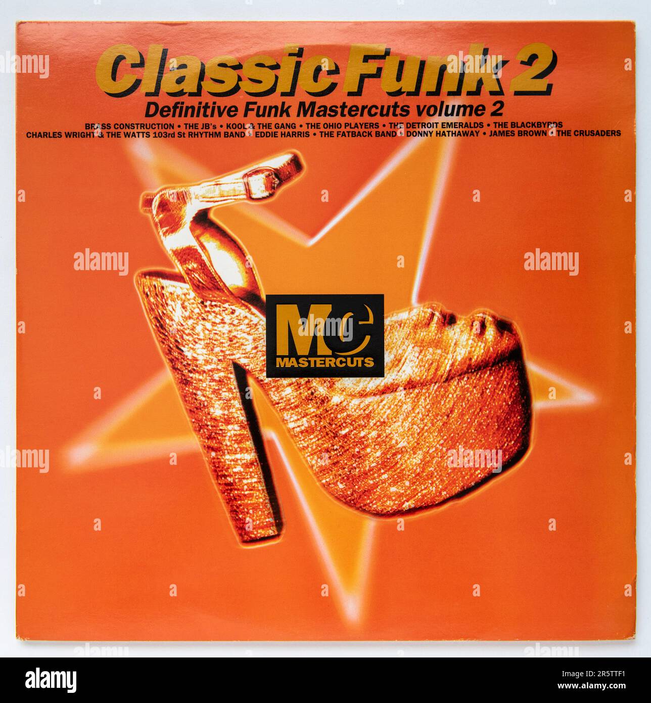 LP-Cover von Band zwei von Classic Funk Mastercuts, einem Album klassischer Funk-Musik, das 1993 veröffentlicht wurde Stockfoto
