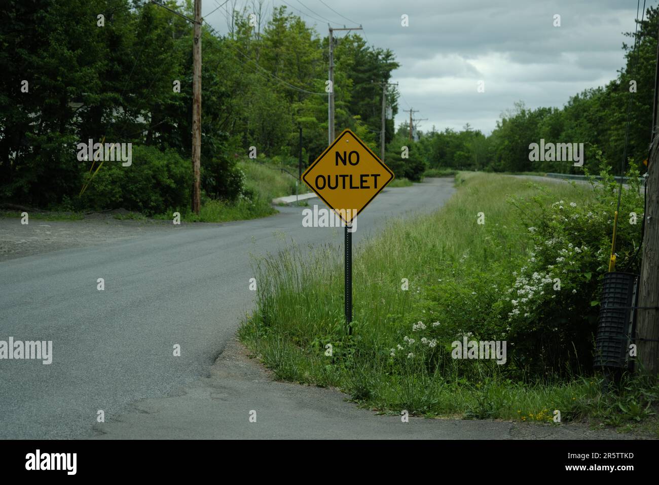 Kein Fabrikschild auf einer Straße in den Catskill Mountains, Boiceville, New York Stockfoto