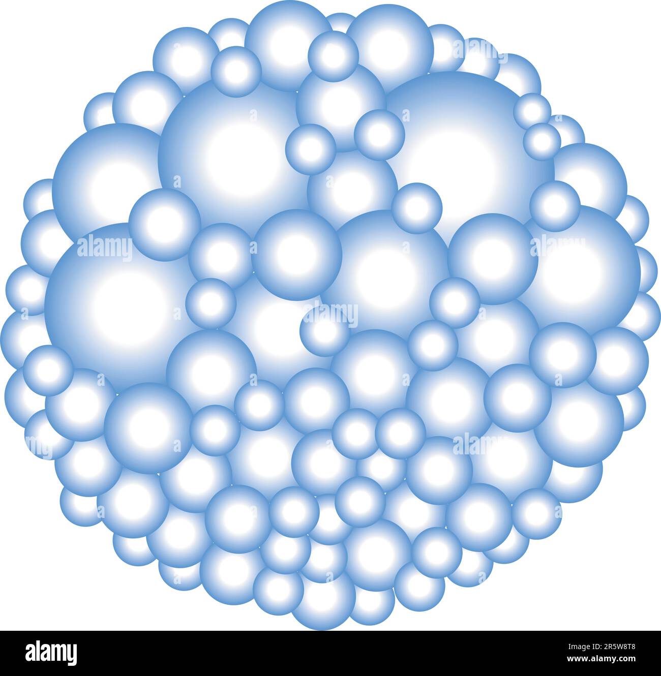 Bearbeitbare Vektordarstellung von Blasen mit jeder Blase als separates bewegliches Objekt Stock Vektor
