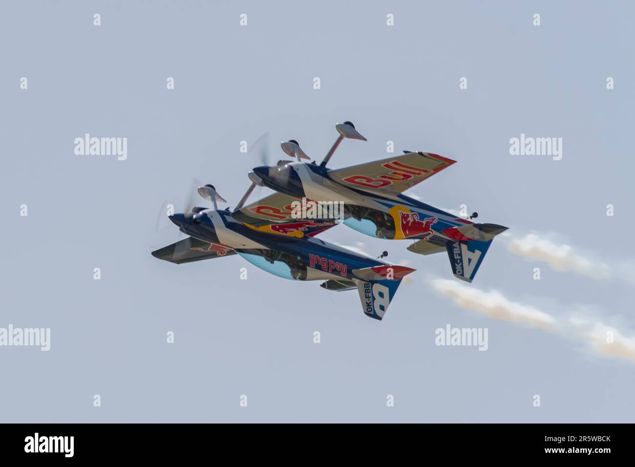 Flying Bulls auf der Pardubice Air Show 2023 in Pardubice, Tschechische Republik Stockfoto
