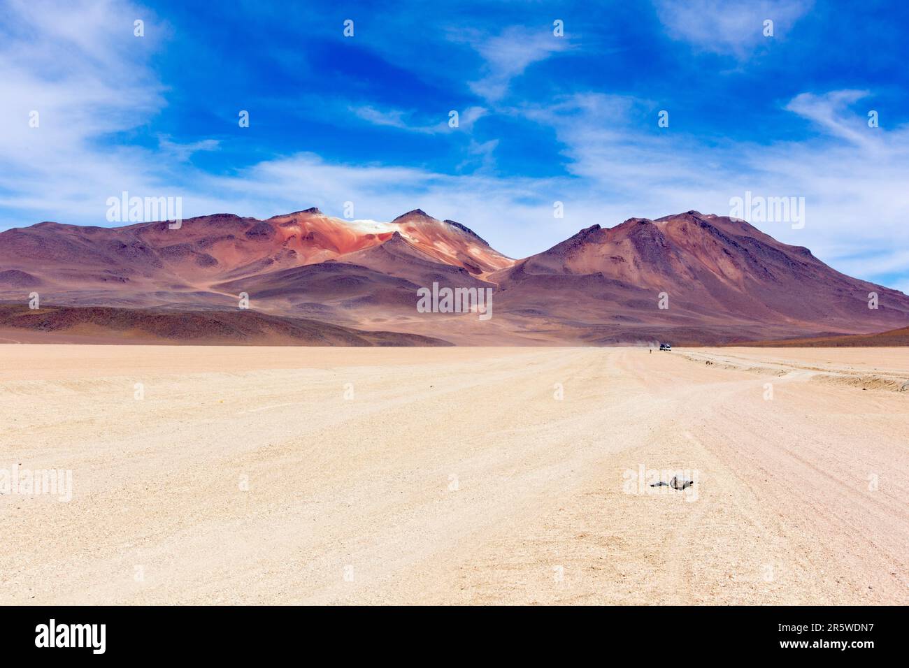 Wunderschöne Wüstenlandschaft in Dalì in Bolivien Stockfoto