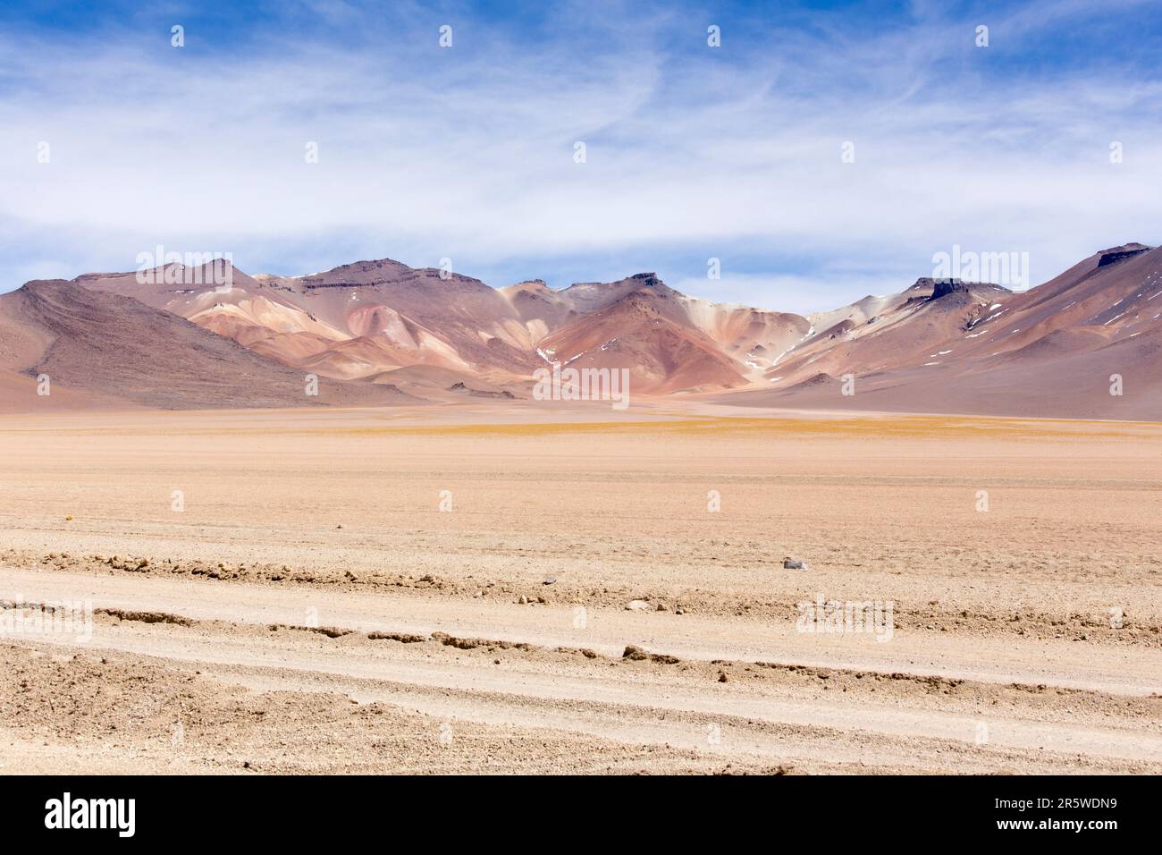 Wunderschöne Wüstenlandschaft in Dalì in Bolivien Stockfoto