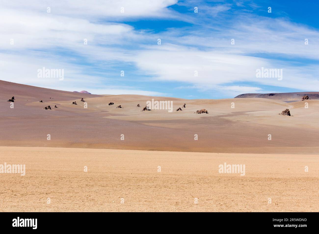 Wunderschöne Wüstenlandschaft in Dalì in Bolivien Stockfoto
