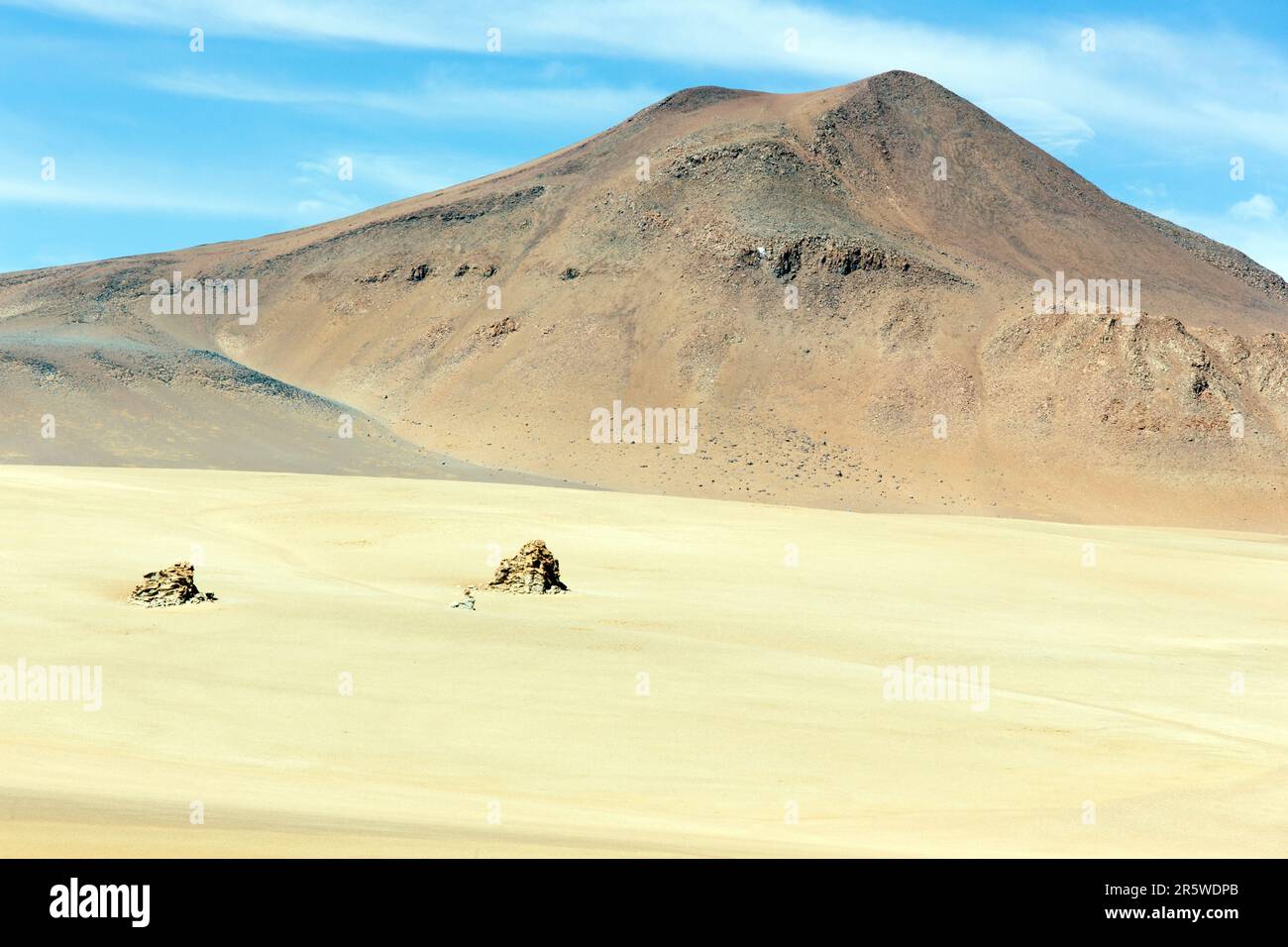 Wunderschöne Wüstenlandschaft in Dalì in Bolivien Stockfoto