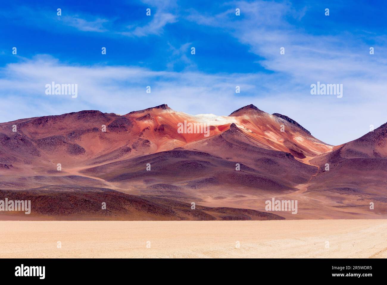 Wunderschöne Wüstenlandschaft in Dalì in Bolivien Stockfoto