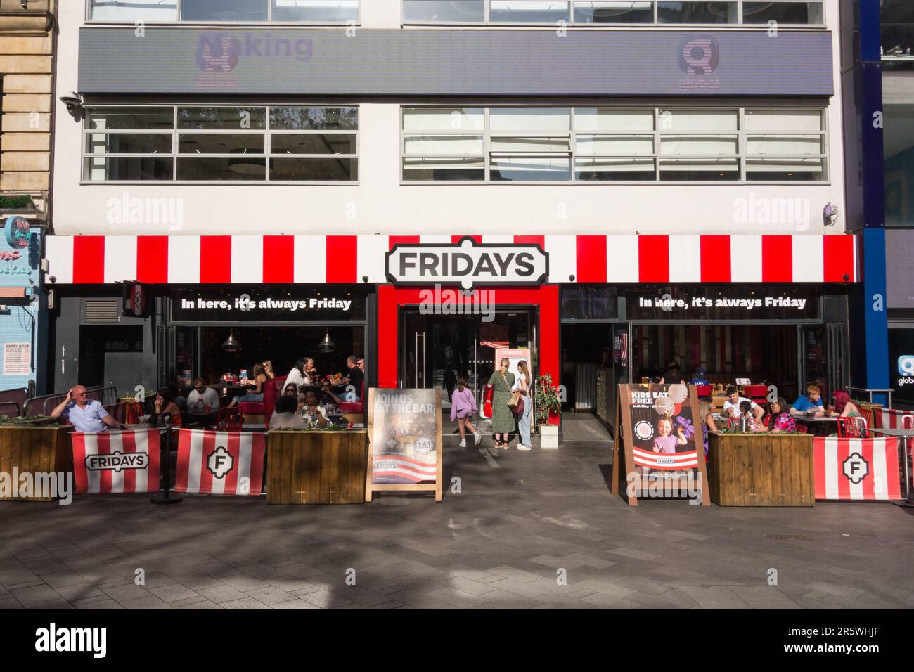 TGI Fridays - Leicester Square, London, WC2, England, Großbritannien Stockfoto
