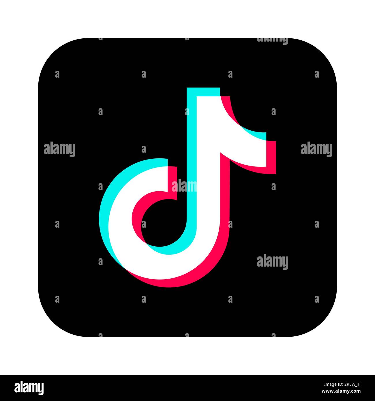 TikTok-Vektorsymbol. Logo für soziale Medien isoliert auf weißem Hintergrund Stock Vektor