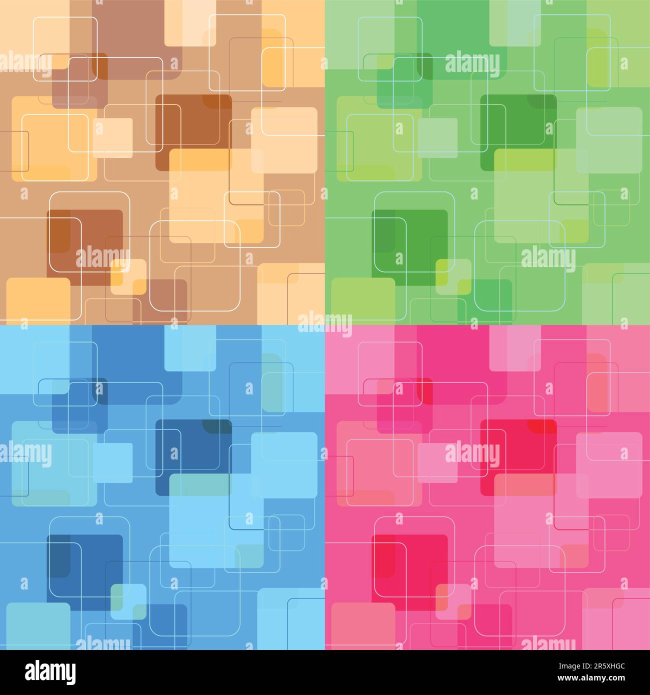 Retro-Hintergründe in verschiedenen Farben Stock Vektor