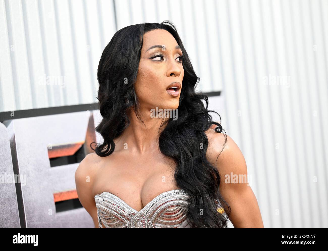 Michaela Jaé Rodriguez attends the premiere of "Transformers: Rise of