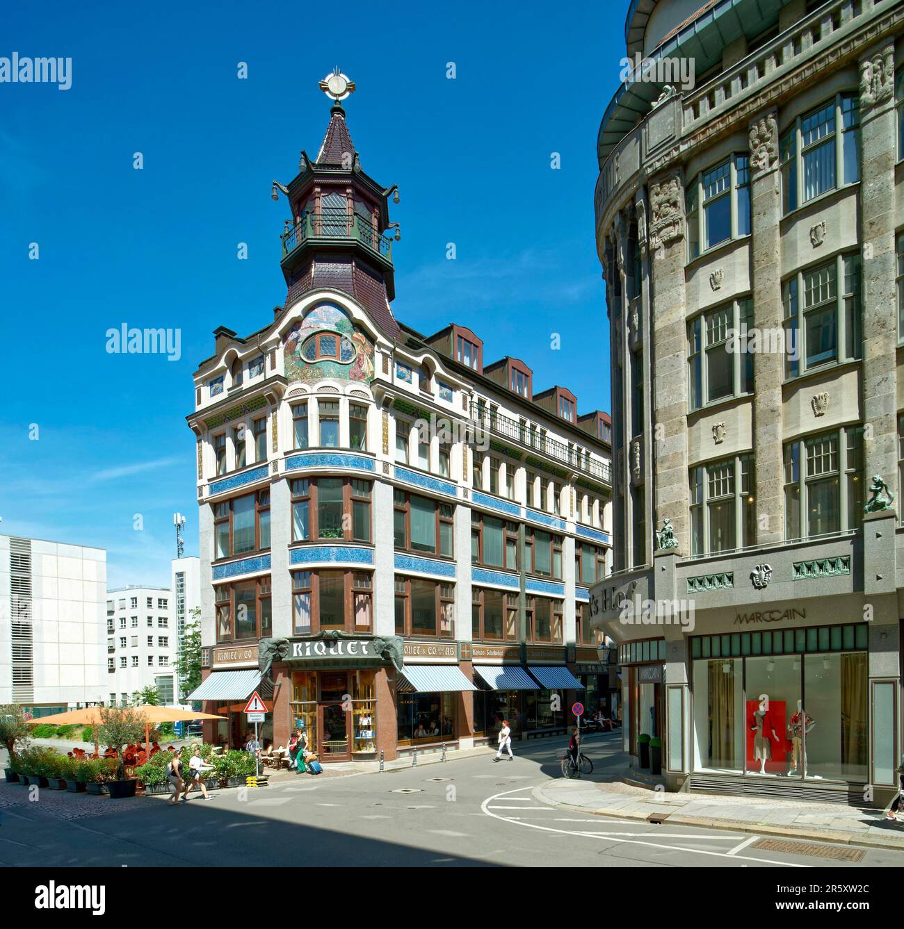 Riquethaus im Jugendstil, Leipzig, Sachsen, Deutschland Stockfoto