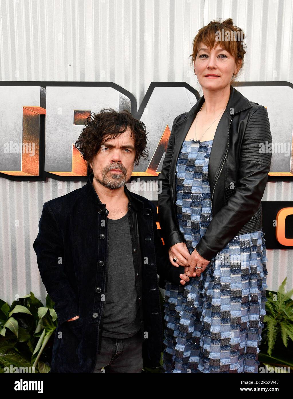 Peter Dinklage, left, and wife Erica Schmidt attend the premiere of
