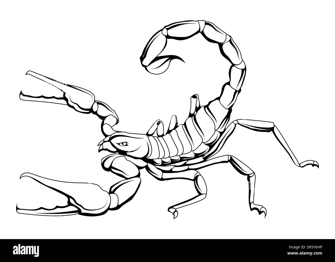 einfacher Skorpion Umriss